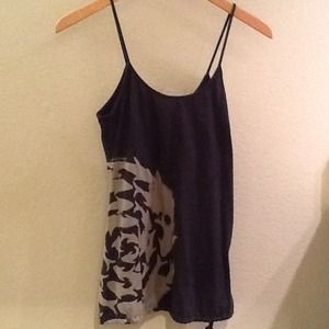 REDUCED Free People grey tank w/ drawstring bottom