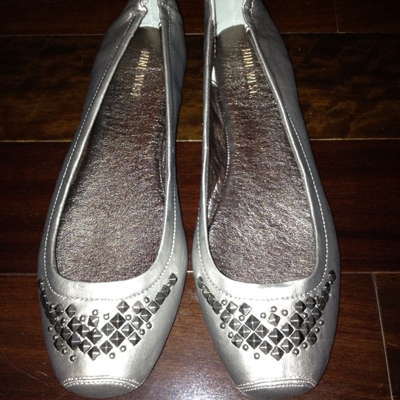 Pewter flats with embellishments