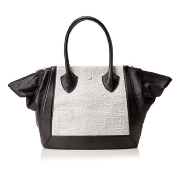 Pour La Victoire Maison Embossed Croc Medium Tote