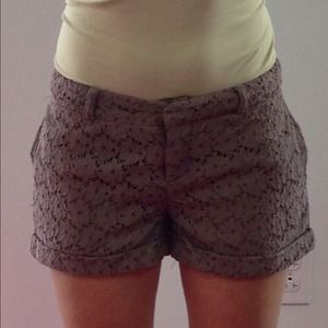 Brown lace shorts