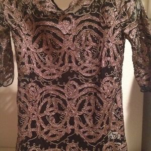 Black and gold dress