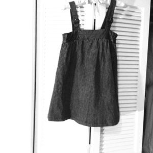 Guess tank leather Straps zipper up back Sz L