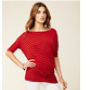 Tart Baker Top. Red & Blue stripe. Size: Medium