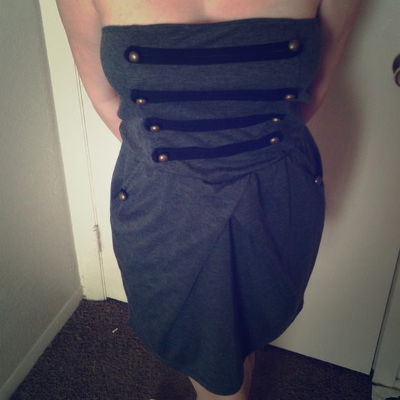 Grey and black dress
