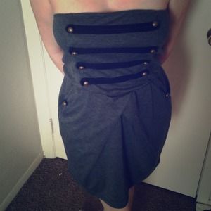 Grey and black dress