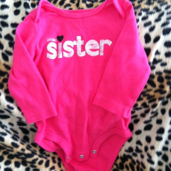 Infant girl 6 months Long sleeve Carter's onesie