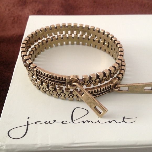 Jewelmint bronze zip bracelets