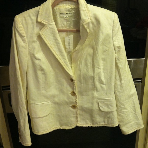 SOLD!! Cream white colored Banana Republic blazer