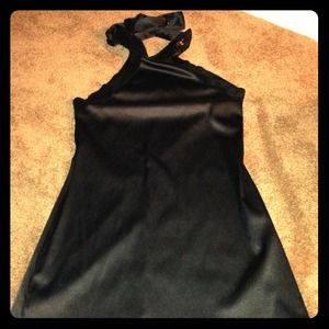 Black halter dress