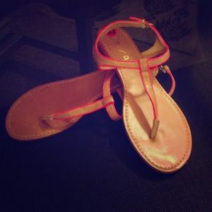 Tan & Hot Pink sandals BRAND NEW! Size 10 RESERVED