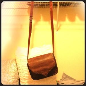 Patricia Nash Italian Leather brown cross body bag