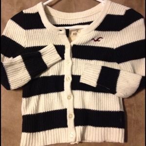 Women's hollister navy striped sweater, size xs