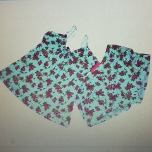 Betsey Johnson Tops - RESERVED Betsey Johnson Pink Roses PJ Set Betsey Johnson Tops - RESERVED Betsey Johnson Pink Roses PJ Set