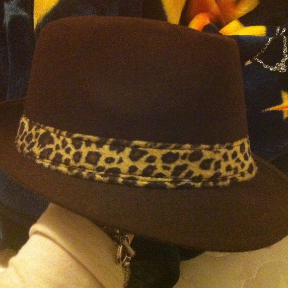 Brown&Leopard fedora