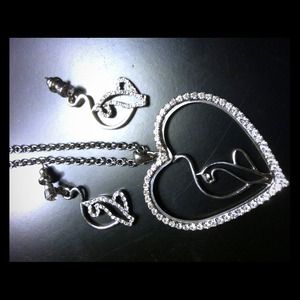 Cat necklace / earring set *Baby Phat Inspired*