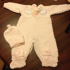 •••Reserve•••Beautiful Hand made baby outfit