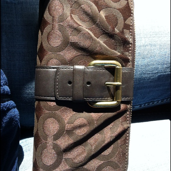 Coach large zip wallet