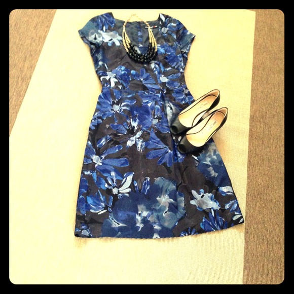 REDUCED Banana Republic Blue floral printed dress