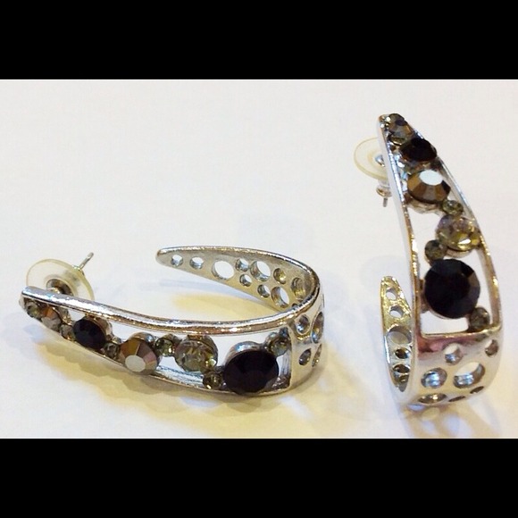 Dressy silver plated earrings