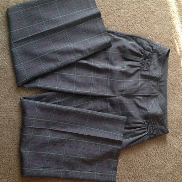 SOLD***Black pinstriped pants