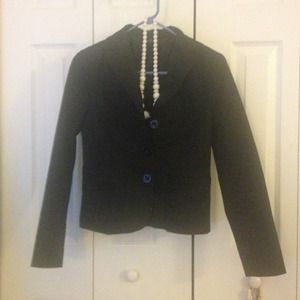 Black cotton BLAZER