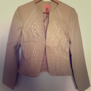 Bandolino Beige Pattern Blazer Sz 4