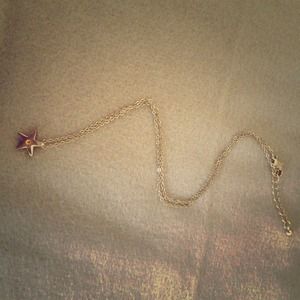 ❤Sold; Star necklace with rhinestone center