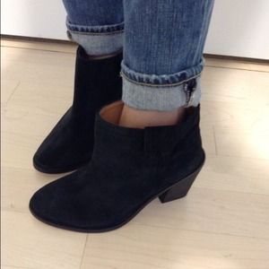 Zara Boots - Zara black suede booties Zara Boots - Zara black suede booties
