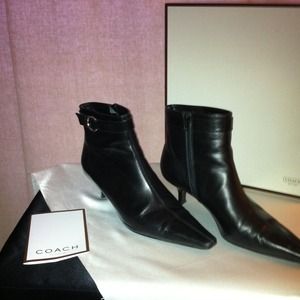 Coach black ankle boots, "Tawnie", 7.5