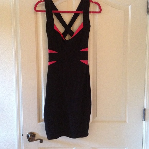 Blk/pink dress💋