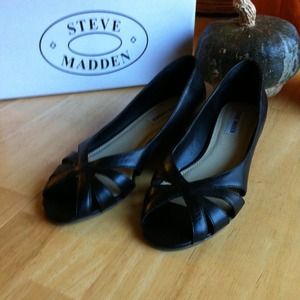 Steve Madden black leather new!