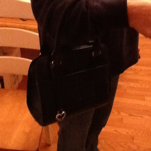 Brighton small black leather bag.