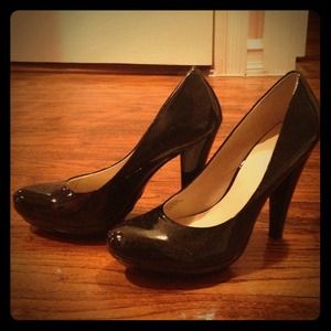 Classic black patent pumps