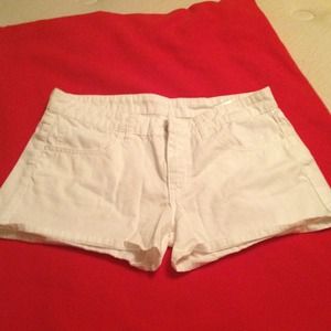 White denim short short