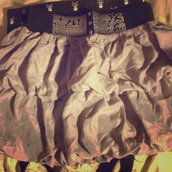 Gray bubble skirt