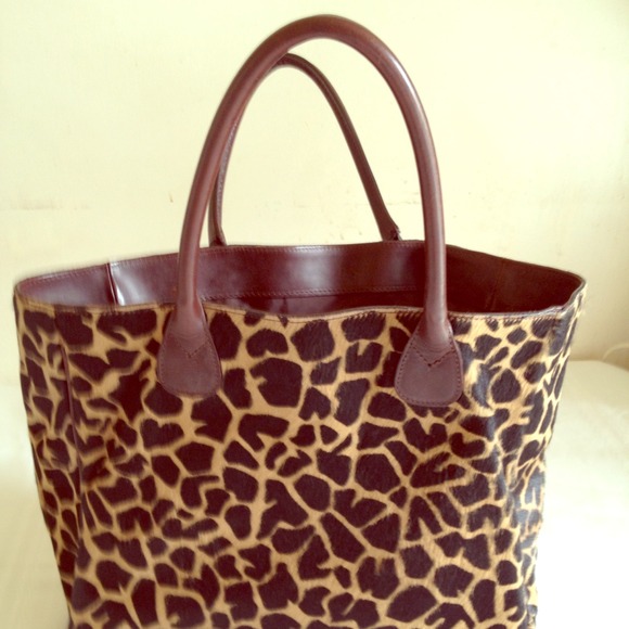 Real animal skin tote