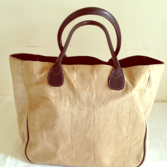 Real animal skin tote