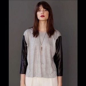 SOLD‼️New! Holy Tee James Jersey and Leather Top