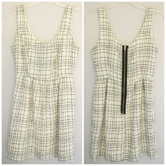 Tweed Zipper Dress