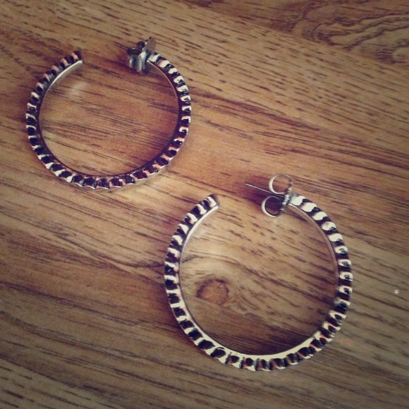 Lia Sophia silver hoops