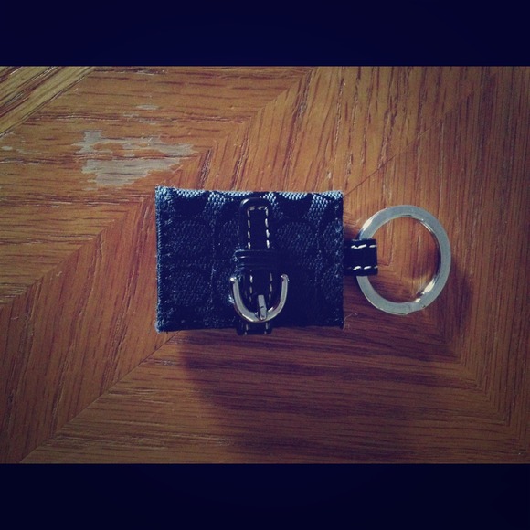 Authentic Coach black signature key chain