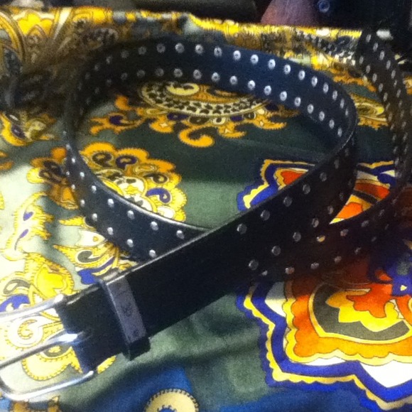 🎉Reduced🎉CK Black Leather Studded Belt