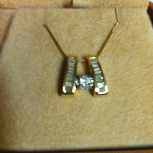 ****RESERVED** gold and diamond necklace.