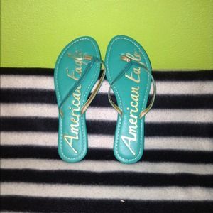 Aqua American Eagle Flip Flops