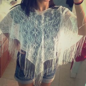 Ivory Lace Pancho