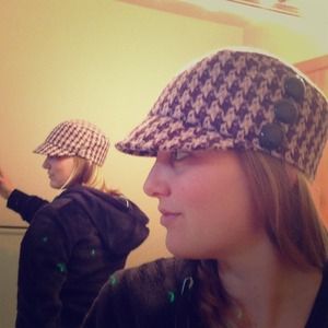 Purple Houndstooth Hat