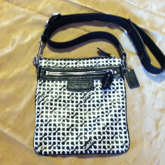 Reserved Coach Crossbody Bag Black and White