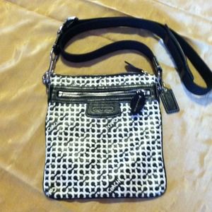 Reserved Coach Crossbody Bag Black and White