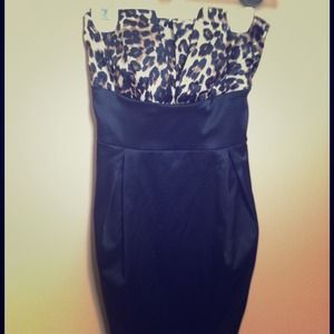 Leopard & black cocktail/ homecoming dress!