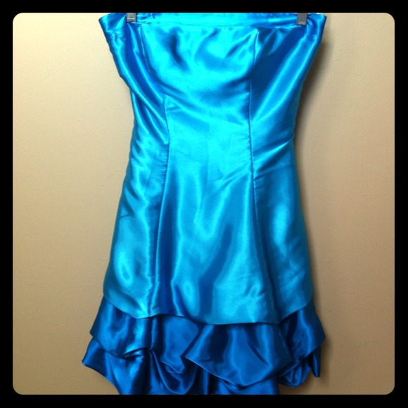 Aqua cocktail dress